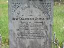
Henry Clarkson ZAHNLEITER,
son,
born Kilkivan,
died Maryborough 21 Feb 1901 aged 31 years;
Kilkivan cemetery, Kilkivan Shire
