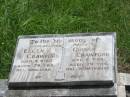 
parents;
Ellen CRAWFORD,
died 11-5-60 aged 79 years,
Anglican;
Girvan CRAWFORD,
died 4-7-55 aged 79 years,
WMethodist;
Kilkivan cemetery, Kilkivan Shire
