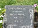 
Hector LINDSAY,
father,
1858 - 1935;
Kilkivan cemetery, Kilkivan Shire
