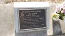 
Alice Kim Foong STUMM
b: 20 Mar 1956
d: 7 Mar 2012
husband Paul
children Daniel, Michelle

Kilkivan cemetery, Kilkivan Shire
