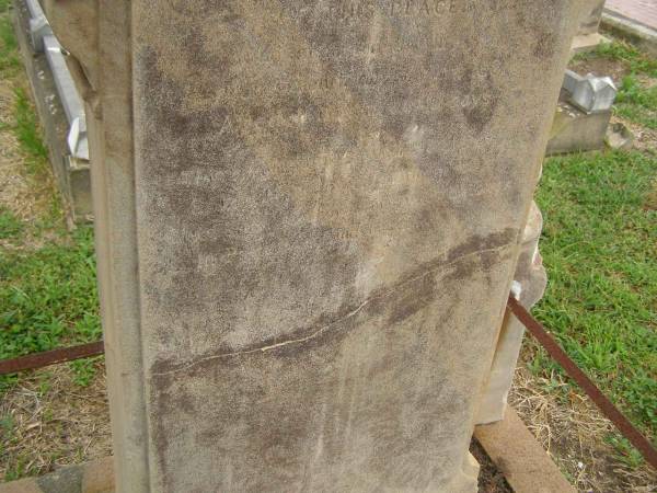 Theophilus HOWELL,  | died 11 March 1902 aged 77 years,  | born in Wales,  | lived in Qld 50 years;  | Anne HOWELL,  | wife,  | died 13 Jan 1927 in 85th year,  | residing in Qld 74 years;  | Joseph Charles HOWELL,  | born Killarney 24-10-1872,  | died Brisbane 11-3-1940,  | buried Toowong;  | William Arthur Melrose Octavius,  | son of Theophilus & Ann HOWELL of this place,  | died 1 April 1881 aged 11 months 11 days;  | Anna Douglas,  | wife of T.J. HOWELL  Melrose ,  | died 7 Oct 1928 aged 66 years;  | Theophilus John HOWELL,  | born Fassifern Qld 15 July 1862,  | died Bordertown SA 17 Dec 1935;  | Archibald Dunbar HOWELL,  | born 17 July 1905,  | died 25 March 1934;  | Aisla Grace HOWELL,  | born 8 Oct 1910,  | died 8 Aug 1911;  | Killarney cemetery, Warwick Shire  | 