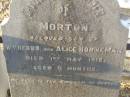 
Morton,
son of Wynford & Alice HORNEMAN,
died 1 May 1912 aged 8 months;
Killarney cemetery, Warwick Shire
