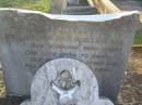 
Marion Sylvia (Marie) MORRIS,
died 1 March 1924 aged 11 years;
Gordon James,
died 13 Feb 1927 aged 24 years;
Killarney cemetery, Warwick Shire
