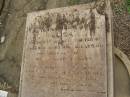 
Eliza,
daughter of Allen & Mary Ann GRAYSON,
born 30 June 1860,
died 31 Aug 1890;
Killarney cemetery, Warwick Shire
