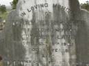 
Mary Elizabeth,
wife of Cuthbert LAMB,
died 15 July 1903 aged 39 years;
three children;
Mary JONES,
mother,
died 25 June 1892 aged 59 years;
Cuthbert LAMB,
father,
died 8 Sept 1954 aged 92 years;
Dina Isabella LAMB,
sister,
died 22 Sept 1974 aged 85 years;
Killarney cemetery, Warwick Shire
