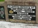 
John Henry LYONS,
father,
died 24 Sept 1984 aged 77 years;
Killarney cemetery, Warwick Shire
