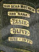 
Elsie Olive RAGH,
mother nana,
1892 - 1977;
Albert William RAGH,
husband father poppa,
1894 - 1960;
Killarney cemetery, Warwick Shire
