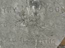 
Dorothy May YOUNG,
died 28 Sep 1942 aged 11 months;
Killarney cemetery, Warwick Shire
