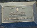 
Charles William ANDREWS,
husband father father-in-law boppy,
14-6-1943 - 30-1-2001;
Killarney cemetery, Warwick Shire
