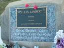 
Allan LAMBERT,
husband father grandfather greatgrandfather;
Killarney cemetery, Warwick Shire
