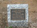 
Ronald Dudley PETERS,
18-9-1921 - 2-12-1994,
husband of Lillian,
father of Narelle & Ronelle;
Killarney cemetery, Warwick Shire
