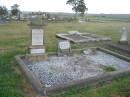 
Hilda Elizabeth,
daughter of J. & M. LAIRD,
died 23 Oct 1918 aged 16 12 years;
David LAIRD,
died 31 July 1920 aged 87 years;
Mary Eva LAIRD,
wife mother,
died 24 Aug 1952 aged 71 years;
James David LAIRD,
father,
died 14 July 1954 aged 84 years;
John Alexander LAIRD,
died 11 weeks,
son of D. & J. LAIRD;
James TYLER,
infant son of M. & R. TYLER;
Killarney cemetery, Warwick Shire
