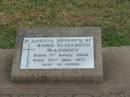 
Annie Elizabeth MAHONEY,
born 1 April 1902,
died 31 Dec 1971;
Killarney cemetery, Warwick Shire
