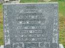
Thomas LAMB,
died 4 March 1954 aged 85 years;
Emma LAMB,
died 10 June 1956 aged 83 years;
Killarney cemetery, Warwick Shire
