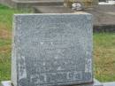 
Thomas LAMB,
died 4 March 1954 aged 85 years;
Emma LAMB,
died 10 June 1956 aged 83 years;
Killarney cemetery, Warwick Shire
