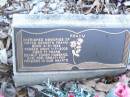 
Royce Kenneth FRAHM,
born 4-3-1932,
died 1-7-2003 aged 71 years,
husband dad pop great-pop;
Lawnton cemetery, Pine Rivers Shire
