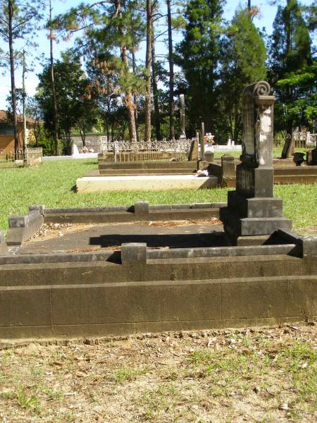 William J. AUSTIN,  | died 1 April 1935 aged 84 years;  | Fanny AUSTIN,  | wife,  | died 26 April 1895 aged 40 years;  | Emma AUSTIN,  | died 20 Nov 1924 aged 72 years;  | John,  | infant son of Emma AUSTIN,  | died 23 Dec 1895;  | Lawnton cemetery, Pine Rivers Shire  | 