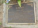 
Nikolaus EBERT,
born 23 June 1839,
died 18 Oct 1908;
Christine Friederike (nee WERNER),
born circa 1835,
died 29 Dec 1922,
pioneers of North Pine,
arriving Brisbane 25 APril 1864;
Lawnton cemetery, Pine Rivers Shire
