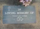 
Tracey Lee COOPER,
died 7 June 1989;
Lawnton cemetery, Pine Rivers Shire
