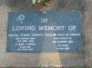 
Michael Edward SZWINTO,
died 10 April 1990 aged 9 years 3 months;
Czeslaw (Chez) M. SZWINTO,
died 3 Dec 1992 aged 45 years;
Lawnton cemetery, Pine Rivers Shire
