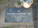 
Tyrone Paul BROOKER,
died 15 Nov 1989 aged 35 minutes;
Lawnton cemetery, Pine Rivers Shire
