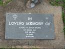 
Agnes BLENCH,
mum,
died 25 Jan 1991 aged 78 years;
Lawnton cemetery, Pine Rivers Shire
