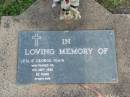 
Leslie George IRWIN,
died 4 Sept 1990 aged 82 years;
Lawnton cemetery, Pine Rivers Shire
