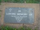 
Thelma M.M. BEAUCHAMP,
died 19 Nov 1979 aged 73 years;
Lawnton cemetery, Pine Rivers Shire
