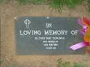 
Eloise May DEMARIA,
died 10 Feb 1984;
Lawnton cemetery, Pine Rivers Shire
