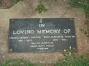 
Francis Herbert THAXTON,
1891 - 1979;
Mary Charlotte THAXTON,
1899 - 1992;
parents of Harry, Betty, Shirley;
Lawnton cemetery, Pine Rivers Shire
