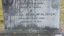 
Robert McALISTER
d: 18 May 1946 aged 18

Douglas Alan McALISTER
d: 14 Jul 1948 aged 23

Legume cemetery, Tenterfield, NSW


