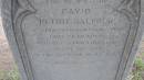 
David Petrie BALFOUR
of Arbroath Scotland and late of Victoria
d: Aug 30 1876 aged 67

Lilyvale Cemetery

