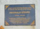 
Reginald IZZARD, 13-2-32 - 29-5-85;
Logan Village Cemetery, Beaudesert
