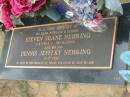 
Steven Shane NEHRING, husband father,
1-4-1962 - 24-11-2000;
Dennis Jeffery NEHRING, son,
died 3-7-1990;
Logan Village Cemetery, Beaudesert Shire
