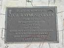 
Cecil Raymond CLARK, (Same Day Cec),
died 15-12-1991 aged 61 years,
father of Raymond, Kevin, Gary, Alison,
Katherine, Laura;
Logan Village Cemetery, Beaudesert Shire

