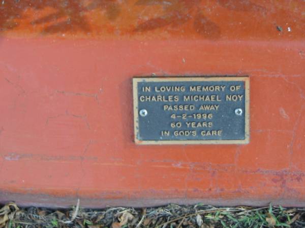 Charles Michael NOY died 4-2-1996 aged 60 years;  | Logan Village Cemetery, Beaudesert  | 
