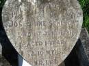 
Josephine SCHLECHT,
died 1 June 1921 aged 1 year 10 months;
St Michaels Catholic Cemetery, Lowood, Esk Shire
