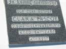 
Clara PASCOE
2 Sep 1979, aged 84
Lowood General Cemetery

