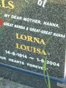 
James Bannantyne FRIELS
b: 14 Sep 1911, d: 14 May 1998
Lorna Louisa FRIELS
b: 14 Aug 1914, d: 1 Jun 2004
Lowood General Cemetery

