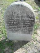 
Wilhelmine VORPAGEL, born 26 Oct 1885 died 11 Feb 1886;
Lowood Trinity Lutheran Cemetery (Bethel Section), Esk Shire
