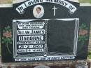 
Allan James OSBORNE, accidentally killed 21-2-1987 aged 24 years, husband, son, brother;
Lowood Trinity Lutheran Cemetery (Bethel Section), Esk Shire
