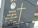 
David Arthur WILLIAMS, 14-1-1914 - 3-7-1995;
Lowood Trinity Lutheran Cemetery (Bethel Section), Esk Shire

