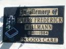 
Garry Frederick WILLMANN, 1941-1984;
Lowood Trinity Lutheran Cemetery (Bethel Section), Esk Shire
