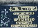 
Elsie Maree OTTO (REINBOTT), 1916-1988;
Lowood Trinity Lutheran Cemetery (Bethel Section), Esk Shire
