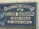 
Elsie BEHUHN, 1904-1994;
Lowood Trinity Lutheran Cemetery (Bethel Section), Esk Shire
