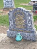 
Jane Ester STICKLEN, wife mother,
died 25 Nov 1955 aged 60 years;
William Henry STICKLEN, father,
died 13 Nov 1967 aged 78 years;
Ma Ma Creek Anglican Cemetery, Gatton shire
