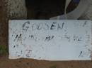 
GOOSEN,
Hende?kh Jacra?
19-11-?2?;
Maclean cemetery, Beaudesert Shire

