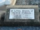 
Wilhelm STUHMCKE,
died 8 Oct 1960 aged 65 years;
Marburg Lutheran Cemetery, Ipswich
