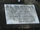
Caroline MANZ, mother,
1840-1921;
Clara E. BRUCKNER,
1923-1926;
Marburg Lutheran Cemetery, Ipswich
