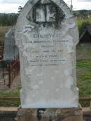 
Emilie VOIGT,
born Ringenwalde, Uokermark, Prussia,
died 12 June 1911 aged 41 years;
Marburg Lutheran Cemetery, Ipswich
